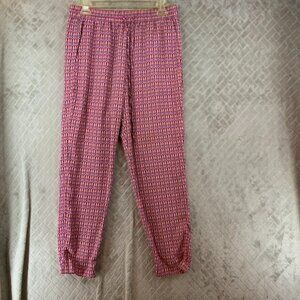 Gap Womens M Pants Colorful Bright Geometric Jogger Relaxed Pull On High Rise